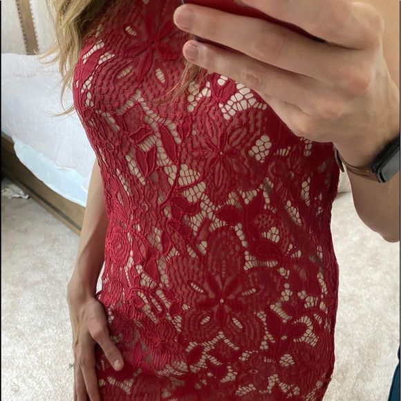 Red Lace Dress - Picture 2 of 5